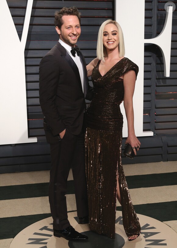 Derek Blasberg et Katy Perry à la soirée Vanity Fair pour les Oscar le 26 février 2017