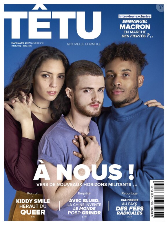 Couverture du magazine "Têtu", numéro 213 en kiosques le 28 février 2017