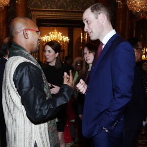 Le prince William lors de la réception donnée le 27 février 2017 à Buckingham Palace en l'honneur du lancement de l'année culturelle UK - India et des 70 ans de l'indépendance de l'Inde.