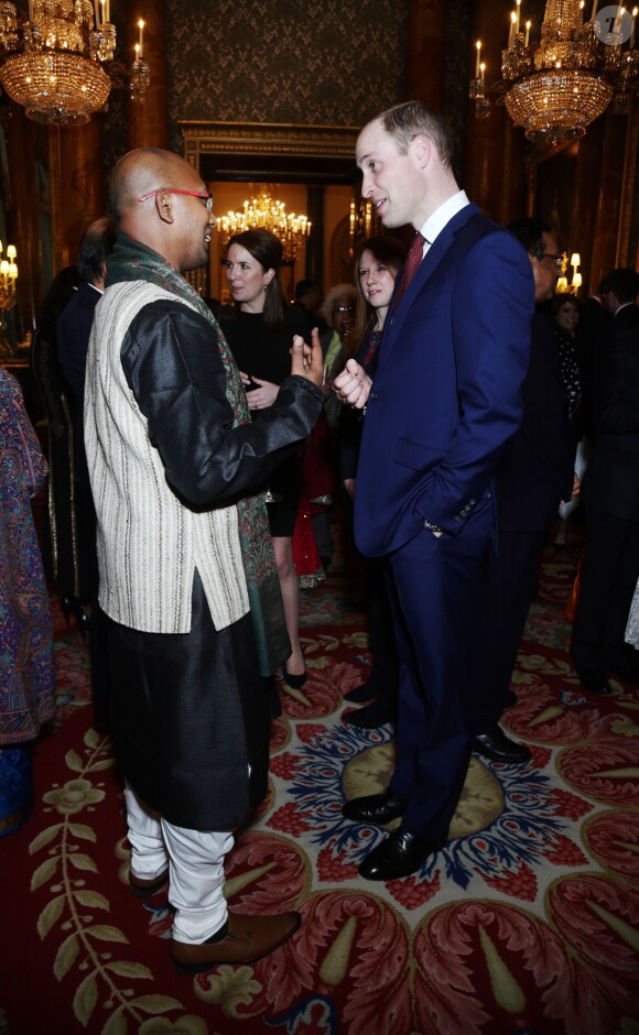 Le prince William lors de la réception donnée le 27 février 2017 à Buckingham Palace en l'honneur du lancement de l'année culturelle UK - India et des 70 ans de l'indépendance de l'Inde.