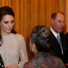 Kate Middleton, duchesse de Cambridge et le prince Edward, comte de Wessex lors de la réception donnée le 27 février 2017 à Buckingham Palace en l'honneur du lancement de l'année culturelle UK - India et des 70 ans de l'indépendance de l'Inde.