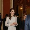 Kate Middleton, duchesse de Cambridge (robe Erdem) lors de la réception donnée le 27 février 2017 à Buckingham Palace en l'honneur du lancement de l'année culturelle UK - India et des 70 ans de l'indépendance de l'Inde.