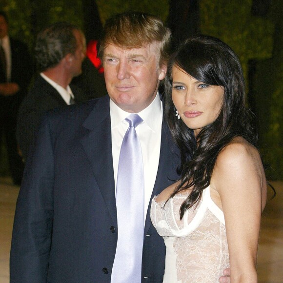 Donald Trump et sa femme à la Vanity Fair Oscar Party 2004.