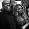 Beyoncé, enceinte de jumeaux, avec son mari Jay-Z à la soirée pre Oscars Harvey Weinstein organisée à Los Angeles le 25 février 2017.