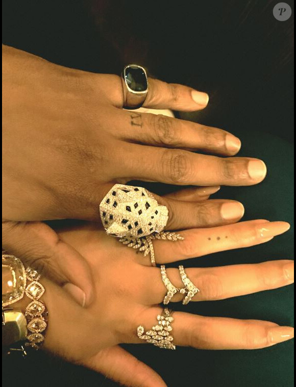 Beyoncé, enceinte de jumeaux, avec son mari Jay-Z avant de se rendre à la soirée pre Oscars Harvey Weinstein organisée à Los Angeles le 25 février 2017.