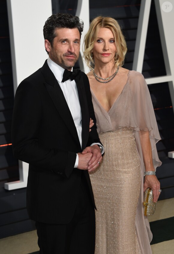 Patrick Dempsey et sa femme Jillian Fink - Vanity Fair Oscar viewing party 2017 au Wallis Annenberg Center for the Performing Arts à Beverly Hills, le 26 février 2017.