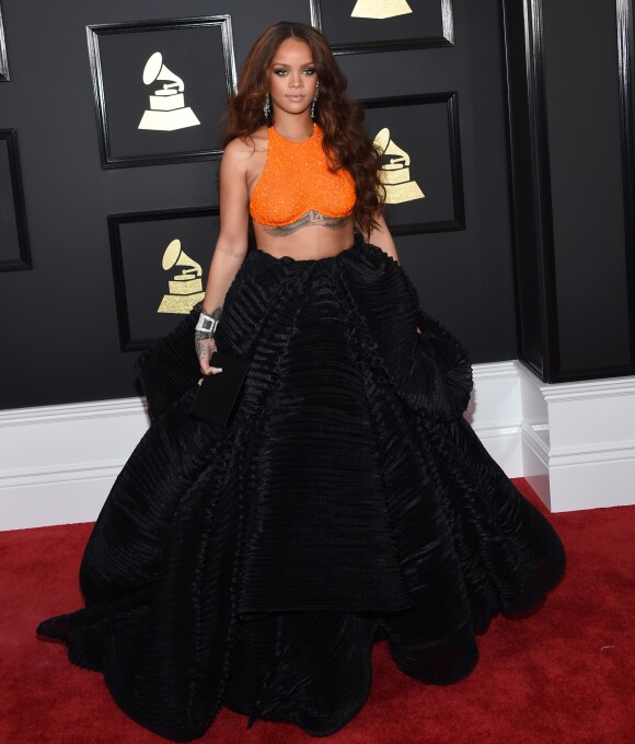 Rihanna à la cérémonie des 59èmes Grammy Awards au Staples Center à Los Angeles le 12 Février 2017.