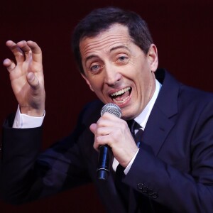 Gad Elmaleh se produit sur la mythique scène du "Carnegie Hall" à New York, avec son spectacle "Oh My Gad", entièrement joué en anglais. New York, le 11 février 2017.