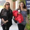 Exclusif - Olivia Newton-John et sa fille Chloe Rose Lattanzi se rendent chez le coiffeur a Santa Monica le 13 fevrier 2013.