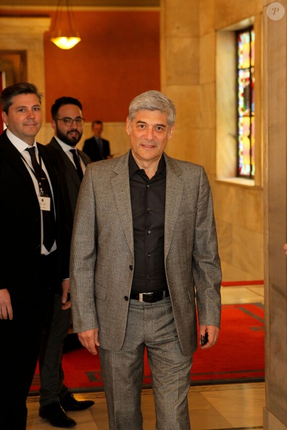 L'acteur Georges Corraface s'est vu remettre le titre de Citoyen d'honneur de la Ville d'Athènes lors d'une cérémonie à la mairie de la capitale grecque le 6 mars 2017. © Aristidis Vafeiadakis via ZUMA Wire / Bestimage