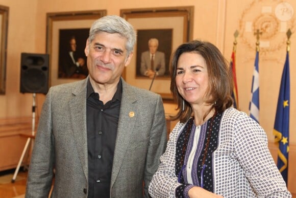 L'acteur Georges Corraface s'est vu remettre le titre de Citoyen d'honneur de la Ville d'Athènes lors d'une cérémonie à la mairie de la capitale grecque le 6 mars 2017. © Aristidis Vafeiadakis via ZUMA Wire / Bestimage