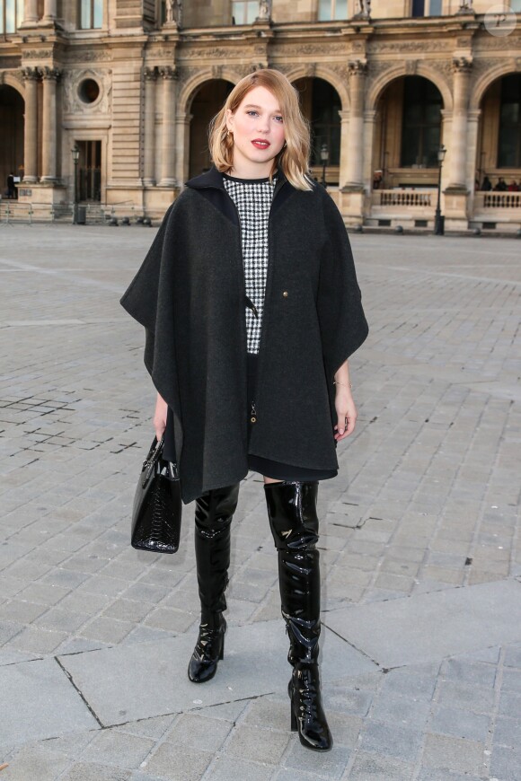 Léa Seydoux au défilé de mode "Louis Vuitton", collection prêt-à-porter Automne-Hiver 2017-2018 au Louvres à Paris, le 7 Mars 2017.© CVS/Veeren/Bestimage