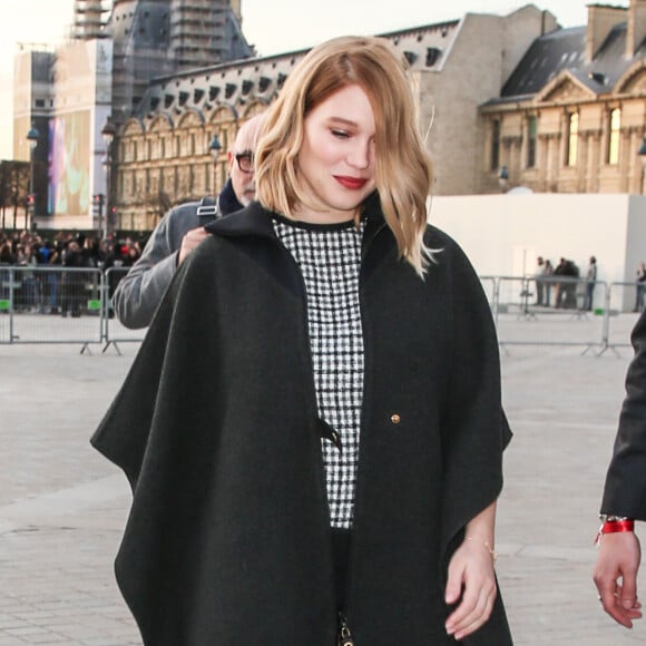 Léa Seydoux au défilé de mode "Louis Vuitton", collection prêt-à-porter Automne-Hiver 2017-2018 au Louvres à Paris, le 7 Mars 2017.© CVS/Veeren/Bestimage