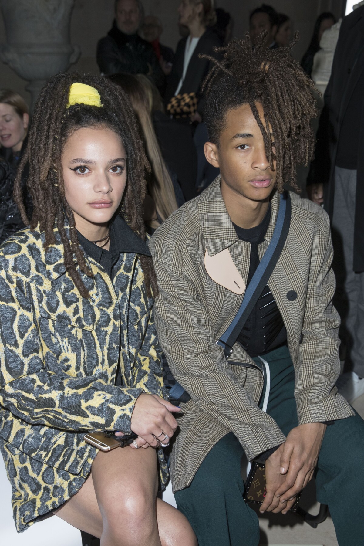 Jaden Smith and Sasha Lane's High Ponytails Front Row at Louis Vuitton's  Fall 2017 Show
