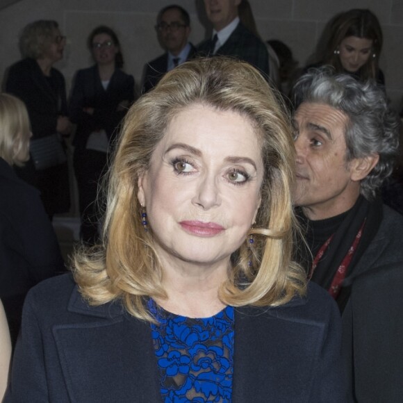 Michelle Williams, Catherine Deneuve et Jennifer Connelly  en front row au défilé de mode "Louis Vuitton", collection prêt-à-porter Automne-Hiver 2017-2018 au musée du Louvre à Paris, le 7 Mars 2017.© Olivier Borde/Bestimage