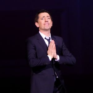 Exclusif - Gad Elmaleh se produit sur la mythique scène du "Carnegie Hall" à New York, avec son spectacle "Oh My Gad", entièrement joué en anglais. New York, le 11 février 2017. © Dominique Jacovides/Bestimage