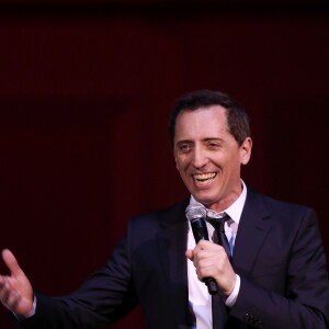 Exclusif - Gad Elmaleh se produit sur la mythique scène du "Carnegie Hall" à New York, avec son spectacle "Oh My Gad", entièrement joué en anglais. New York, le 11 février 2017. © Dominique Jacovides/Bestimage