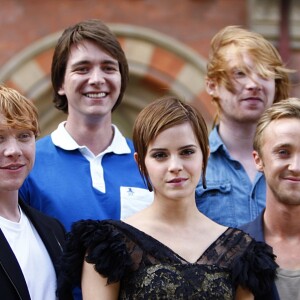 Emma Watson et le cast d'Harry Potter à Londres le 6 juillet 2011.