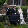 Nicky Hilton et James Rothschild lors de leur mariage à l'Orangerie du palais de Kensington, à Londres, le 10 juillet 2015.