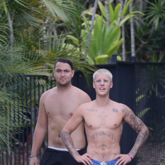 Justin Bieber sur l'île de Peace Island en Australie le 14 mars 2017