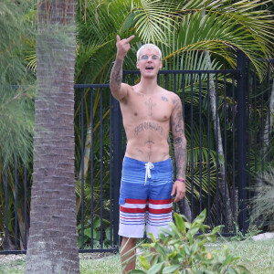 Justin Bieber sur l'île de Peace Island en Australie le 14 mars 2017