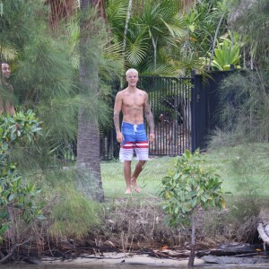 Justin Bieber sur l'île de Peace Island en Australie le 14 mars 2017