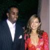Jennifer Lopez et Puff Daddy à une soirée organisée en marge des Grammy Awards à Los Angeles en février 2000. Le couple s'est fréquenté entre 1999 et 2001. 