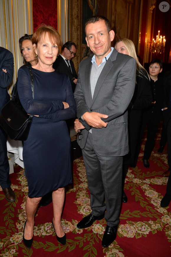 Nathalie Baye et Dany Boon lors de l'élévation de L. Renaud au rang de grand-croix de l'ordre national du Mérite, au Palais de l'Elysée à Paris, le 23 mars 2017. © Guirec Coadic/Bestimage
