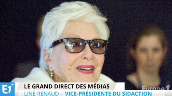 Line Renaud invitée du "Grand direct des médias" sur Europe 1 le 23 mars 2017.