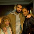 Sandi Graham (mère de Drake), Drake et Sade à Londres. Mars 2017.
