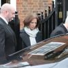 Melanie, la soeur de George Michael - Préparatifs à la maison de George Michael le jour de ses obsèques le 29 mars 2017 à Londres.