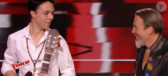 Gianni dans "The Voice 6" le 1er avril 2017 sur TF1.