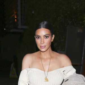 Exclusif - Kim Kardashian et son mari Kanye West sont allés diner au restaurant Providence à Los Angeles, le 25 mars 2017.