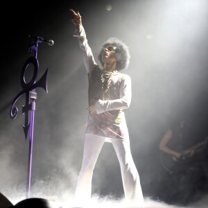 Le chanteur Prince en concert au Zénith à Paris. Le 1er juin 2014