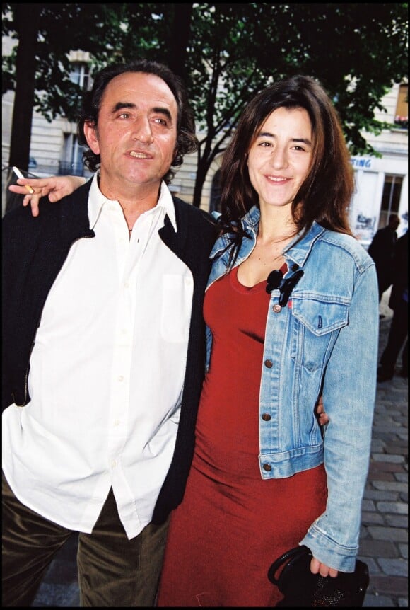 Richard Bohringer et sa fille Romane - Au théâtre pour la pièce Poèmes à Lou en 1999
