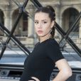 Adèle Exarchopoulos (enceinte) au défilé de mode "Louis Vuitton", collection prêt-à-porter Automne-Hiver 2017-2018 au musée du Louvre à Paris, le 7 Mars 2017.© Olivier Borde/Bestimage