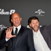 Vin Diesel et Christophe Beaugrand à la première de "Fast & Furious 8" au Grand Rex à Paris, le 5 avril 2017. © Guirec Coadic/Bestimage