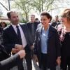 Najat Vallaud-Belkacem en campagne à Villeurbanne avec Benoit Hamon, le 11 avril 2017