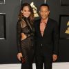Chrissy Teigen et son mari John Legend aux 59e Grammy Awards à Los Angeles, le 12 février 2017.