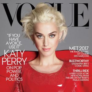 Katy Perry en couverture du numéro de mai 2017 de Vogue. Photo par Mert et Marcus.