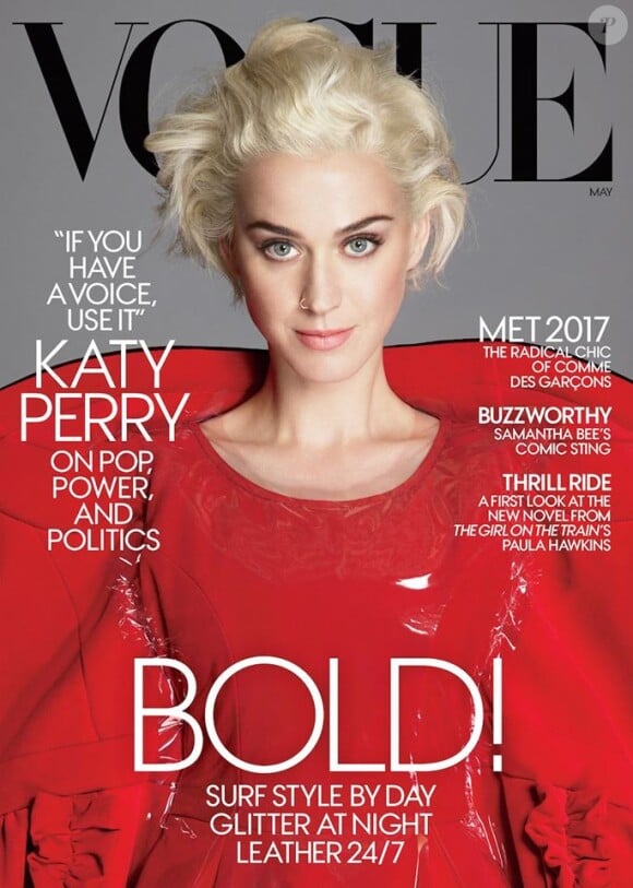 Katy Perry en couverture du numéro de mai 2017 de Vogue. Photo par Mert et Marcus.