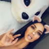 Kanye West (déguisé en lapin) et Kim Kardashian lors des fêtes de Pâques, le 16 avril 2017