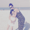 Katie Holmes avec sa fille Suri à Miami.