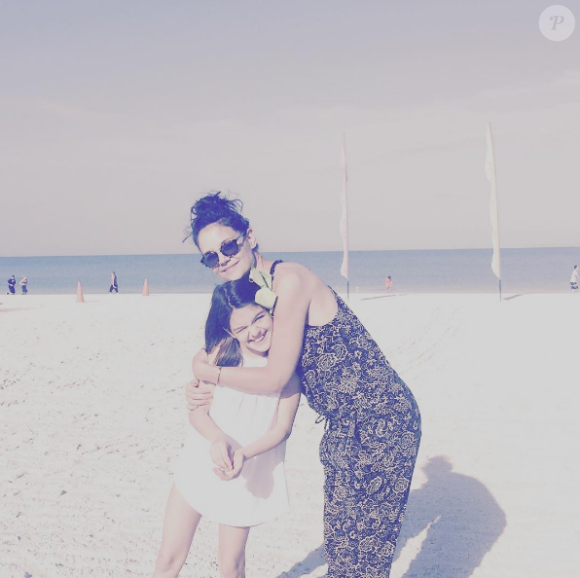 Katie Holmes avec sa fille Suri à Miami.