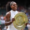 Serena Williams remporte le tournoi de Wimbledon à Londres, le 9 juillet 2016.