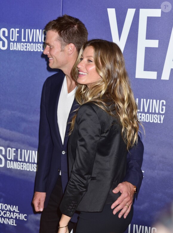 Gisele Bündchen et son mari Tom Brady à la première de "National Geographic's Years of Living Dangerously - Saison 2" à New York, le 21 septembre 2016. CPA/Bestimage
