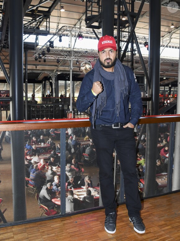 Moundir Zoughari - Winamax Poker Tour, le plus grand tournoi de poker gratuit d'Europe à la Grande Halle de la Villette à Paris le 5 novembre 2016. © Pierre Perusseau/Bestimage