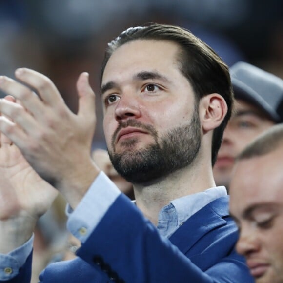 Le fiancé de Serena Williams, le co-fondateur du site Reddit Alexis Ohanian lors de l'Open d'Australie le 19 janvier 2017.