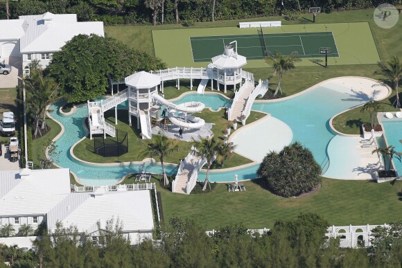 Vue aérienne de la villa de Céline Dion, en Floride.