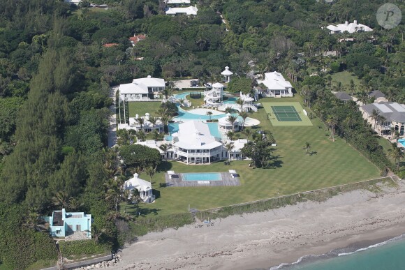 Vue aérienne de la villa de Céline Dion, en Floride.